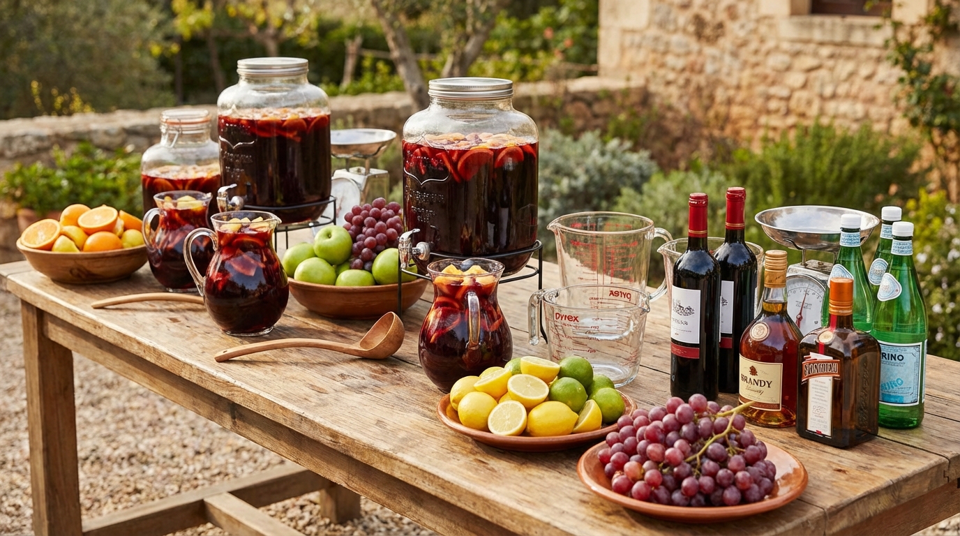 découvrez comment préparer une sangria parfaite pour 50 personnes avec les quantités exactes à respecter pour un résultat réussi et délicieux.